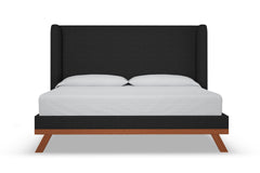 Tatum Upholstered Platform Bed :: Leg Finish: Pecan / Size: California King