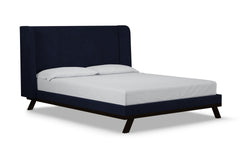 Tatum Upholstered Platform Bed :: Leg Finish: Espresso / Size: Queen Size