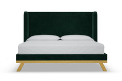 Tatum Upholstered Platform Bed :: Leg Finish: Natural / Size: California King