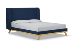 Tatum Upholstered Platform Bed :: Leg Finish: Natural / Size: California King