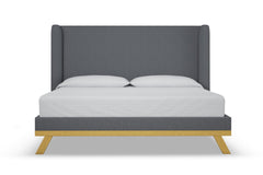 Tatum Upholstered Platform Bed :: Leg Finish: Natural / Size: California King