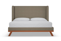 Tatum Upholstered Platform Bed :: Leg Finish: Pecan / Size: California King