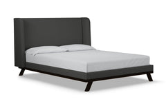 Tatum Upholstered Platform Bed :: Leg Finish: Espresso / Size: Full Size