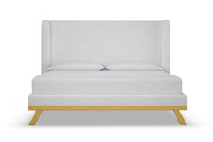 Tatum Upholstered Platform Bed :: Leg Finish: Natural / Size: California King