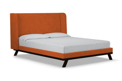 Tatum Upholstered Platform Bed :: Leg Finish: Espresso / Size: King