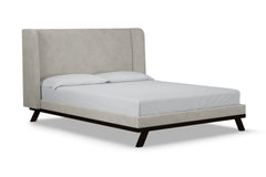 Tatum Upholstered Platform Bed :: Leg Finish: Espresso / Size: Queen Size