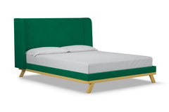 Tatum Upholstered Platform Bed :: Leg Finish: Natural / Size: California King