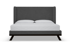 Tatum Upholstered Platform Bed :: Leg Finish: Espresso / Size: California King