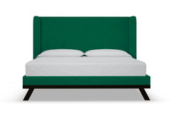 Tatum Upholstered Platform Bed :: Leg Finish: Espresso / Size: California King