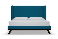 Tatum Upholstered Platform Bed :: Leg Finish: Espresso / Size: California King