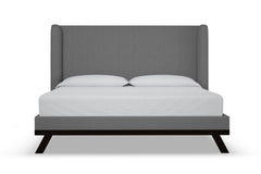 Tatum Upholstered Platform Bed :: Leg Finish: Espresso / Size: California King