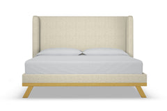 Tatum Upholstered Platform Bed :: Leg Finish: Natural / Size: California King