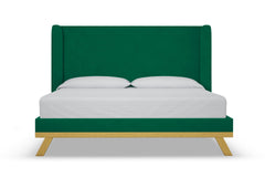 Tatum Upholstered Platform Bed :: Leg Finish: Natural / Size: California King