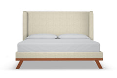 Tatum Upholstered Platform Bed :: Leg Finish: Pecan / Size: California King