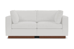 Taylor Plush 2pc Modular Sofa :: Leg Finish: Pecan