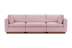Taylor Plush 3pc Modular Sofa :: Leg Finish: Pecan