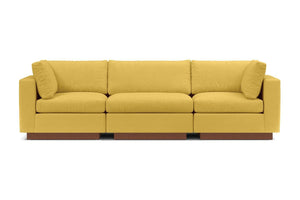 Taylor Plush 3pc Modular Sofa :: Leg Finish: Pecan