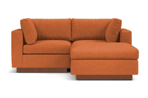 Taylor Plush 3pc Modular Reversible Chaise Sofa :: Leg Finish: Pecan