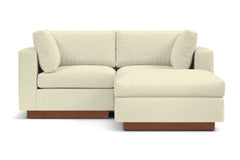 Taylor Plush 3pc Modular Reversible Chaise Sofa :: Leg Finish: Pecan