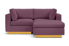 Taylor Plush 3pc Modular Reversible Chaise Sofa :: Leg Finish: Natural