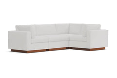 Taylor Plush 4pc Modular L-Sectional Sofa :: Leg Finish: Pecan