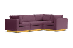 Taylor Plush 4pc Modular L-Sectional Sofa :: Leg Finish: Natural