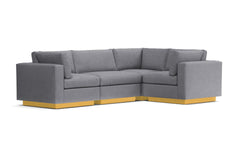 Taylor Plush 4pc Modular L-Sectional Sofa :: Leg Finish: Natural
