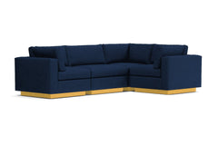 Taylor Plush 4pc Modular L-Sectional Sofa :: Leg Finish: Natural