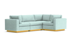 Taylor Plush 4pc Modular L-Sectional Sofa :: Leg Finish: Natural