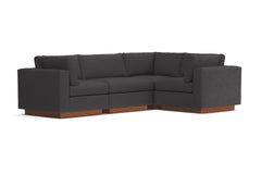 Taylor Plush 4pc Modular L-Sectional Sofa :: Leg Finish: Pecan