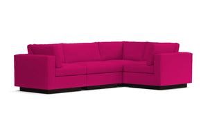 Taylor Plush 4pc Modular L-Sectional Sofa :: Leg Finish: Espresso