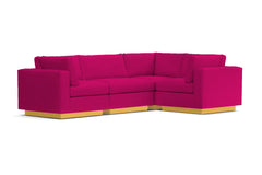Taylor Plush 4pc Modular L-Sectional Sofa :: Leg Finish: Natural