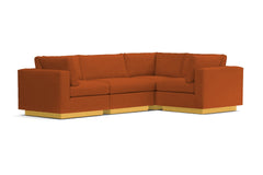Taylor Plush 4pc Modular L-Sectional Sofa :: Leg Finish: Natural