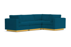 Taylor Plush 4pc Modular L-Sectional Sofa :: Leg Finish: Natural