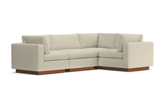 Taylor Plush 4pc Modular L-Sectional Sofa :: Leg Finish: Pecan