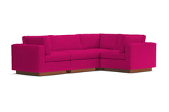 Taylor Plush 4pc Modular L-Sectional Sofa :: Leg Finish: Pecan