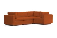 Taylor Plush 4pc Modular L-Sectional Sofa :: Leg Finish: Pecan