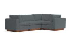 Taylor Plush 4pc Modular L-Sectional Sofa :: Leg Finish: Pecan