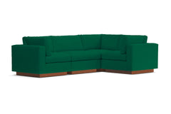 Taylor Plush 4pc Modular L-Sectional Sofa :: Leg Finish: Pecan