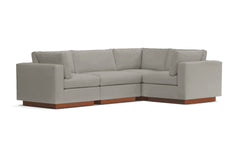 Taylor Plush 4pc Modular L-Sectional Sofa :: Leg Finish: Pecan