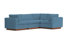 Taylor Plush 4pc Modular L-Sectional Sofa :: Leg Finish: Pecan