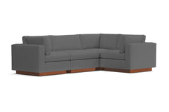 Taylor Plush 4pc Modular L-Sectional Sofa :: Leg Finish: Pecan