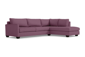 Tuxedo 2pc Sleeper Sectional :: Leg Finish: Espresso / Configuration: RAF - Chaise on the Right / Sleeper Option: Memory Foam Mattress