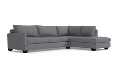 Tuxedo 2pc Sleeper Sectional :: Leg Finish: Espresso / Configuration: RAF - Chaise on the Right / Sleeper Option: Deluxe Innerspring Mattress