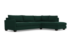 Tuxedo 2pc Sleeper Sectional :: Leg Finish: Espresso / Configuration: RAF - Chaise on the Right / Sleeper Option: Deluxe Innerspring Mattress