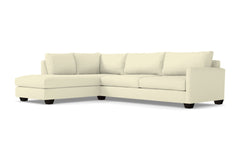 Tuxedo 2pc Sleeper Sectional :: Leg Finish: Espresso / Configuration: LAF - Chaise on the Left / Sleeper Option: Deluxe Innerspring Mattress