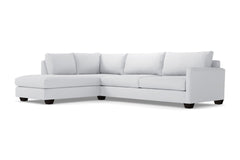 Tuxedo 2pc Sleeper Sectional :: Leg Finish: Espresso / Configuration: LAF - Chaise on the Left / Sleeper Option: Deluxe Innerspring Mattress