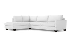 Tuxedo 2pc Sleeper Sectional :: Leg Finish: Espresso / Configuration: LAF - Chaise on the Left / Sleeper Option: Deluxe Innerspring Mattress