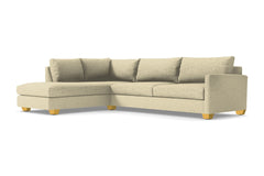 Tuxedo 2pc Sleeper Sectional :: Leg Finish: Natural / Configuration: LAF - Chaise on the Left / Sleeper Option: Memory Foam Mattress