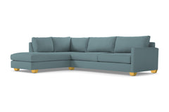 Tuxedo 2pc Sleeper Sectional :: Leg Finish: Natural / Configuration: LAF - Chaise on the Left / Sleeper Option: Memory Foam Mattress